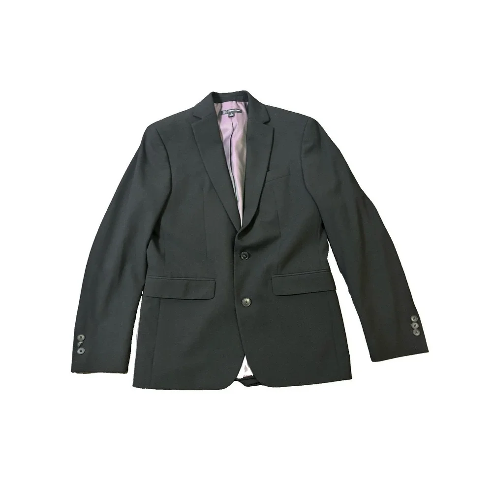 INC International Concepts Men Slim Fit Blazer Jacket Black Purple Lining Sz S⁠
